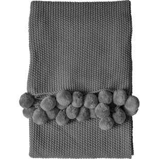 Grey Pom Pom Throw Wayfair